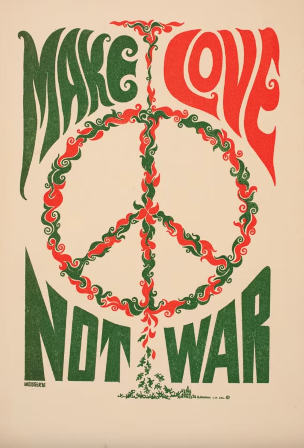 make love not war poster - Make Not War Weissert Para La..